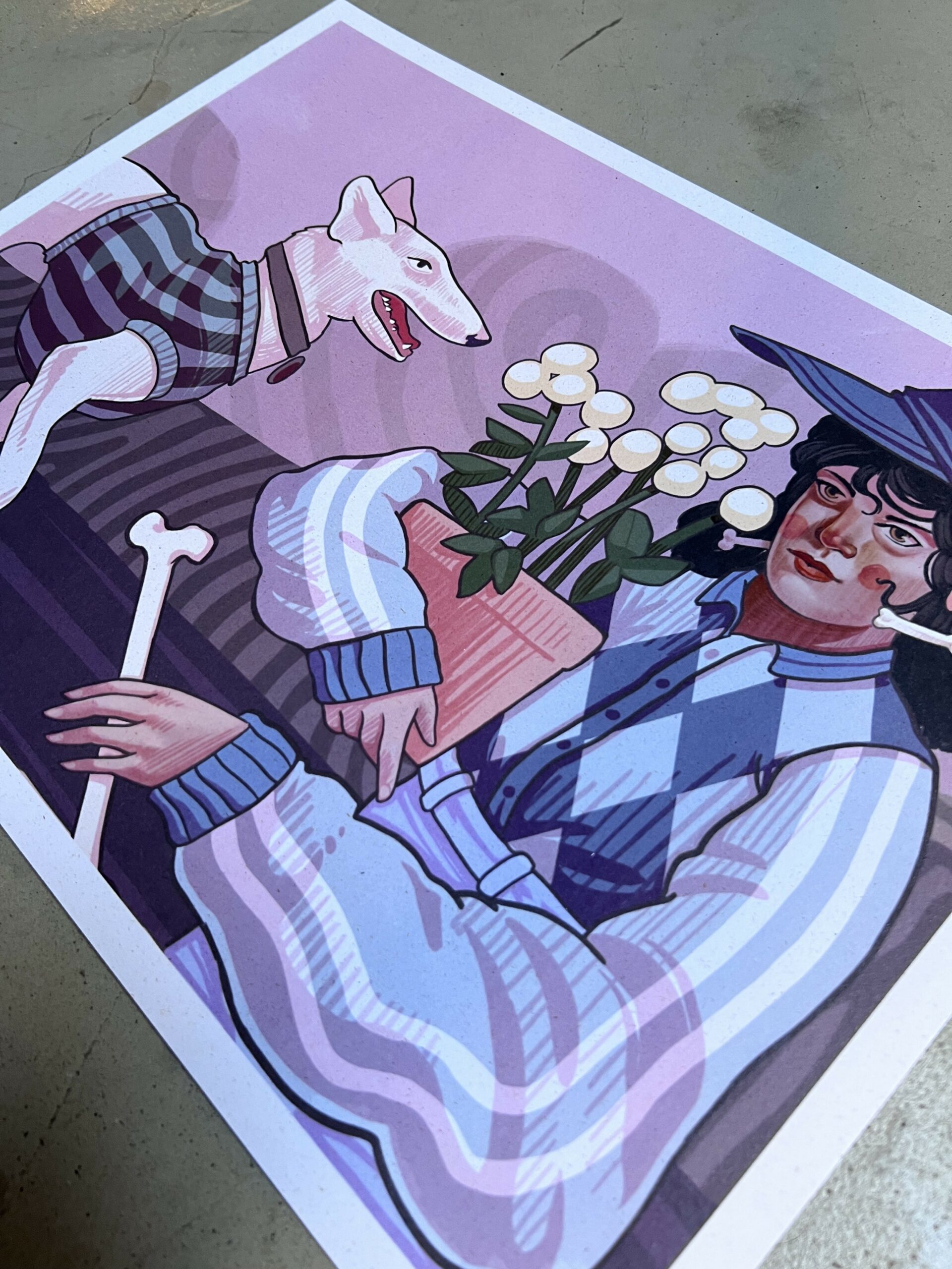 Print femme au chien 3