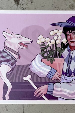 Print femme au chien